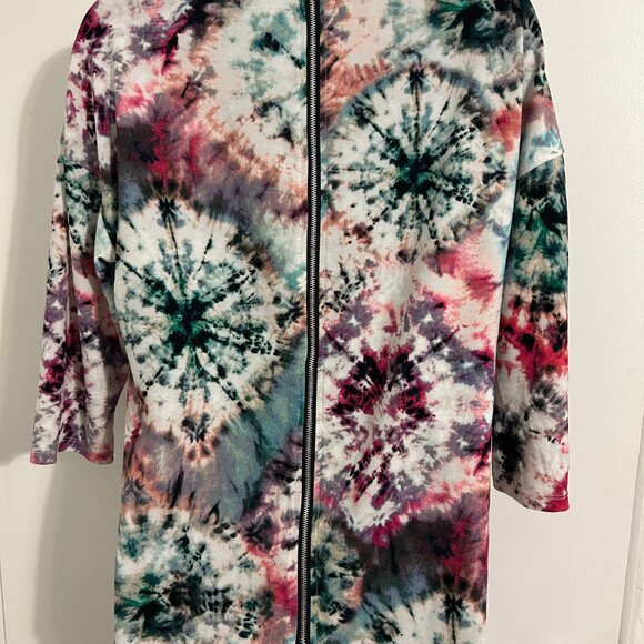 Karl Lagerfeld Paris Tie Die Top, Back Zipper  36 Bust Medium - Picture 3 of 4